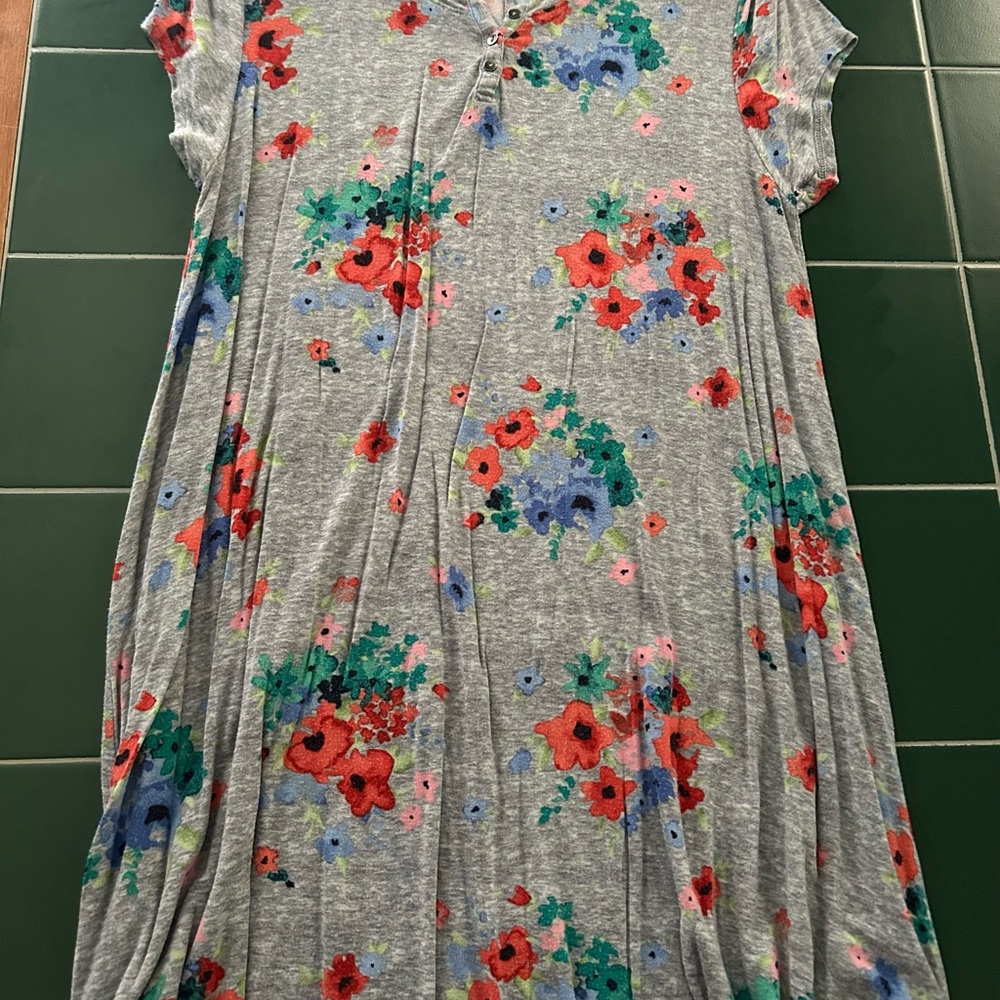 Floral Gray Dress